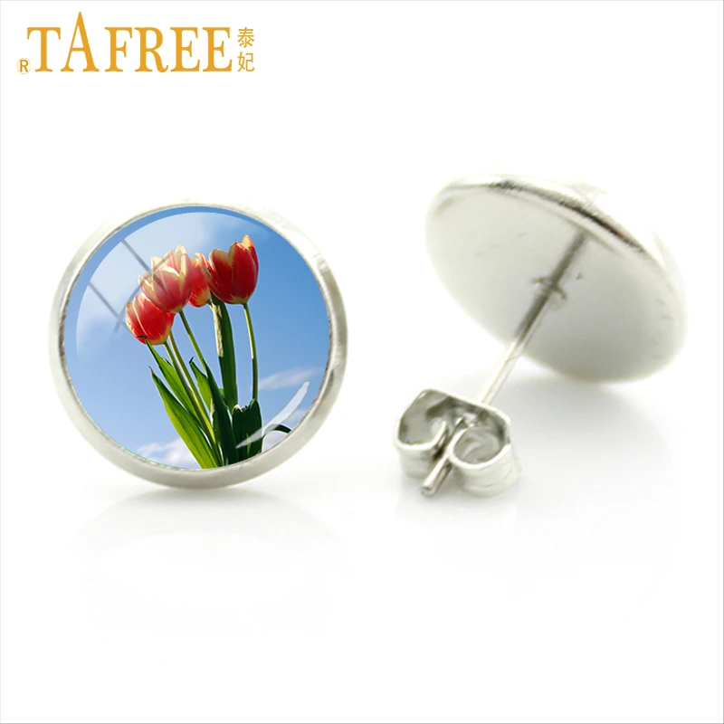 Модные женские подвески TAFREE в виде цветов тюльпана для свадебвечерние украшения