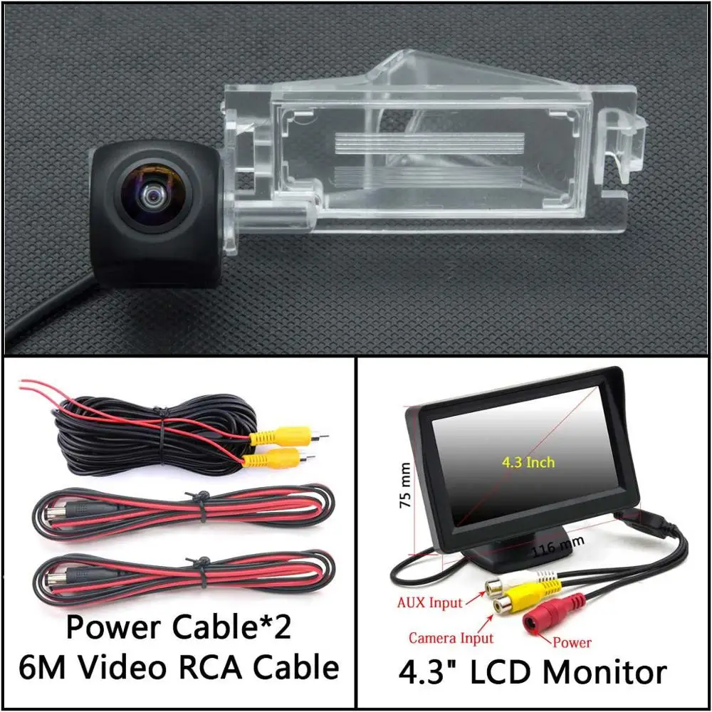 Cam Add 4.3 inch LCD 175 градусов HD камера заднего вида для Dodge caliber 2007- Большой караван 2008- mk5 путешествие/JC/JCUV автомобильный монитор - Название цвета: Cam Add 4.3 inch LCD