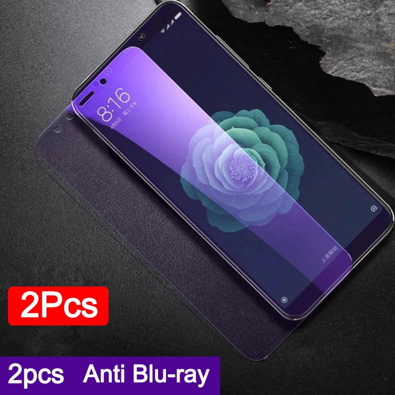 2pcs Anti Blu-ray 2 шт./лот, полностью закаленное стекло для xiaomi mi 6X mi A2, защита экрана 9 H, 2.5D, защита от Blu-ray, закаленное стекло для xiaomi mi 6x mi a2 - Цвет: 2pcs Anti Blu-ray