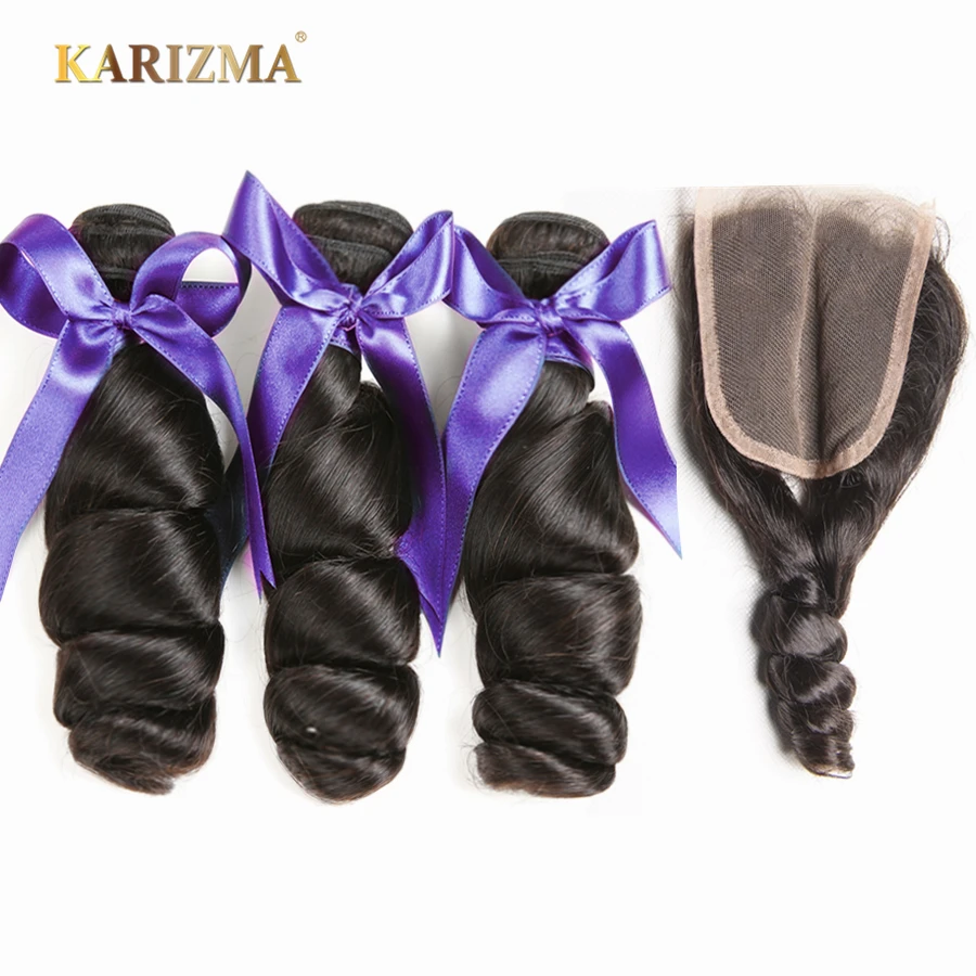 Малазийские пряди волос Karizma с застежкой средняя часть свободные волнистые