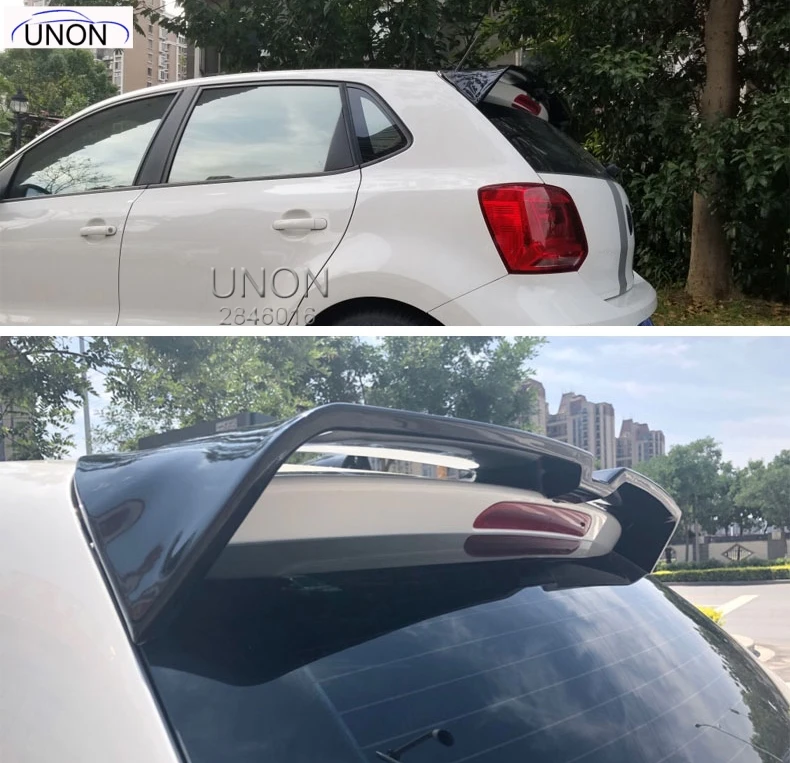 Высокое качество ABS Спойлер для Volkswagen Polo 2010- год спойлер грунтовка или DIY цветной Автомобильный задний спойлер для Polo