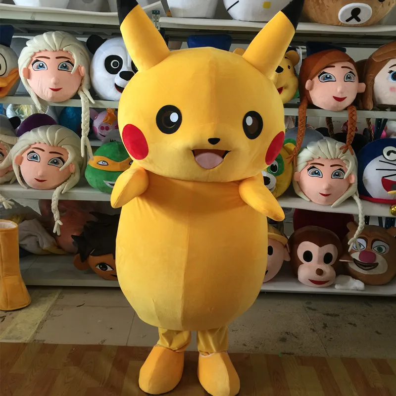 Роскошный талисман PIKACHU костюм с героями мультфильмов талисмана нарядное платье