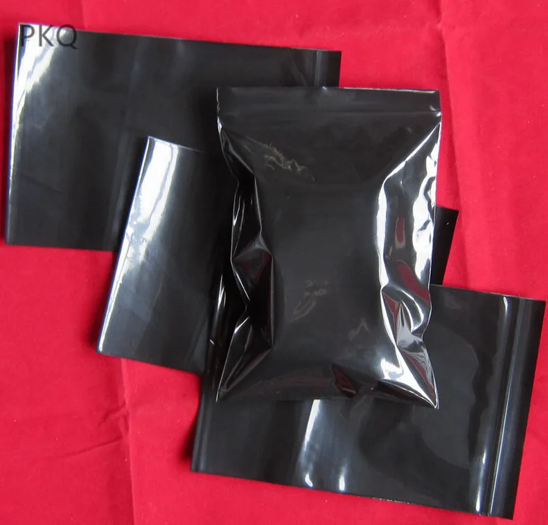 100 шт 9 размеров черные самоблокирующиеся пластиковые пакеты ziplock Упаковочные