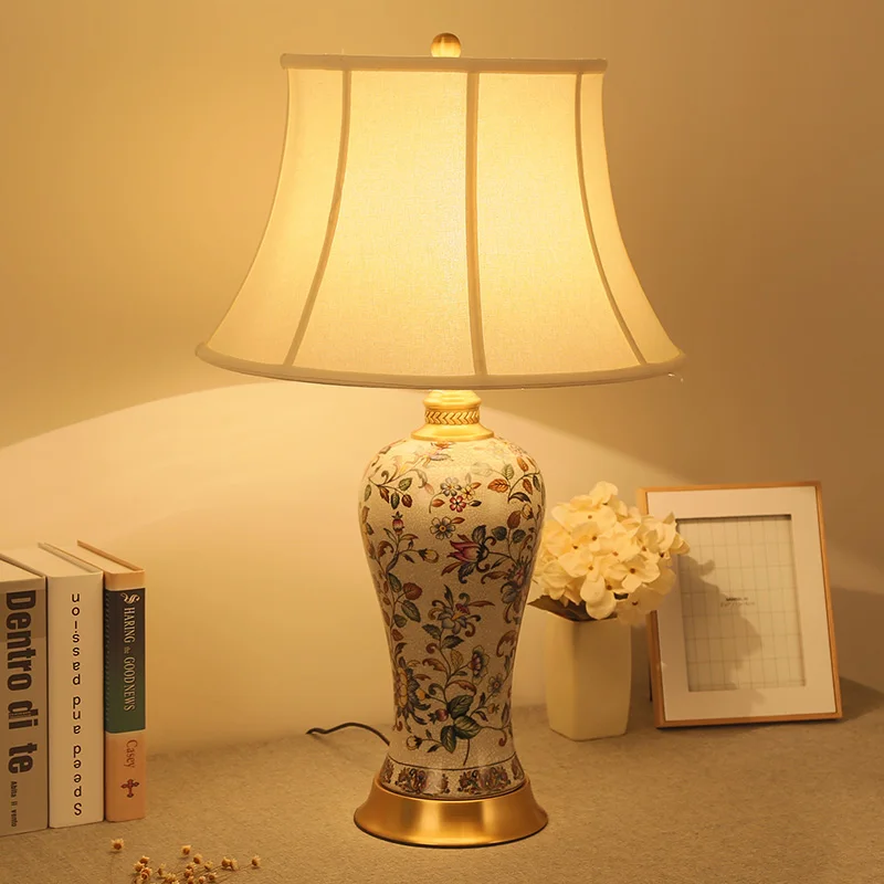 Керамическая Настольная лампа MLZAOSN медная в китайском стиле | Освещение