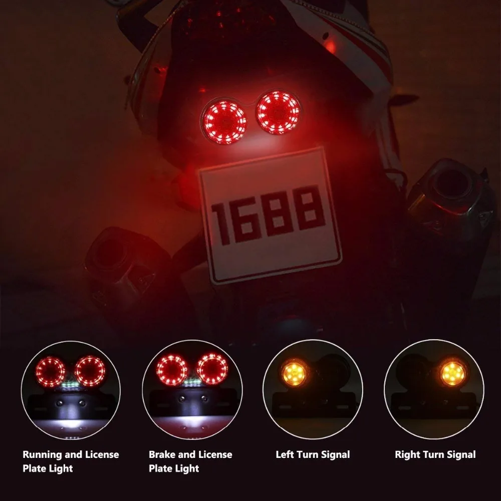 Мотоциклетные поворотные сигнальные тормозные светодиодные номерные знаки