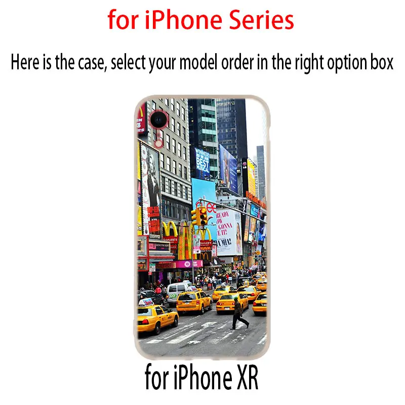Мягкий силиконовый чехол с изображением такси Нью-Йорка для iPhone 13 12 11 Pro X XS Max XR 8 7 6