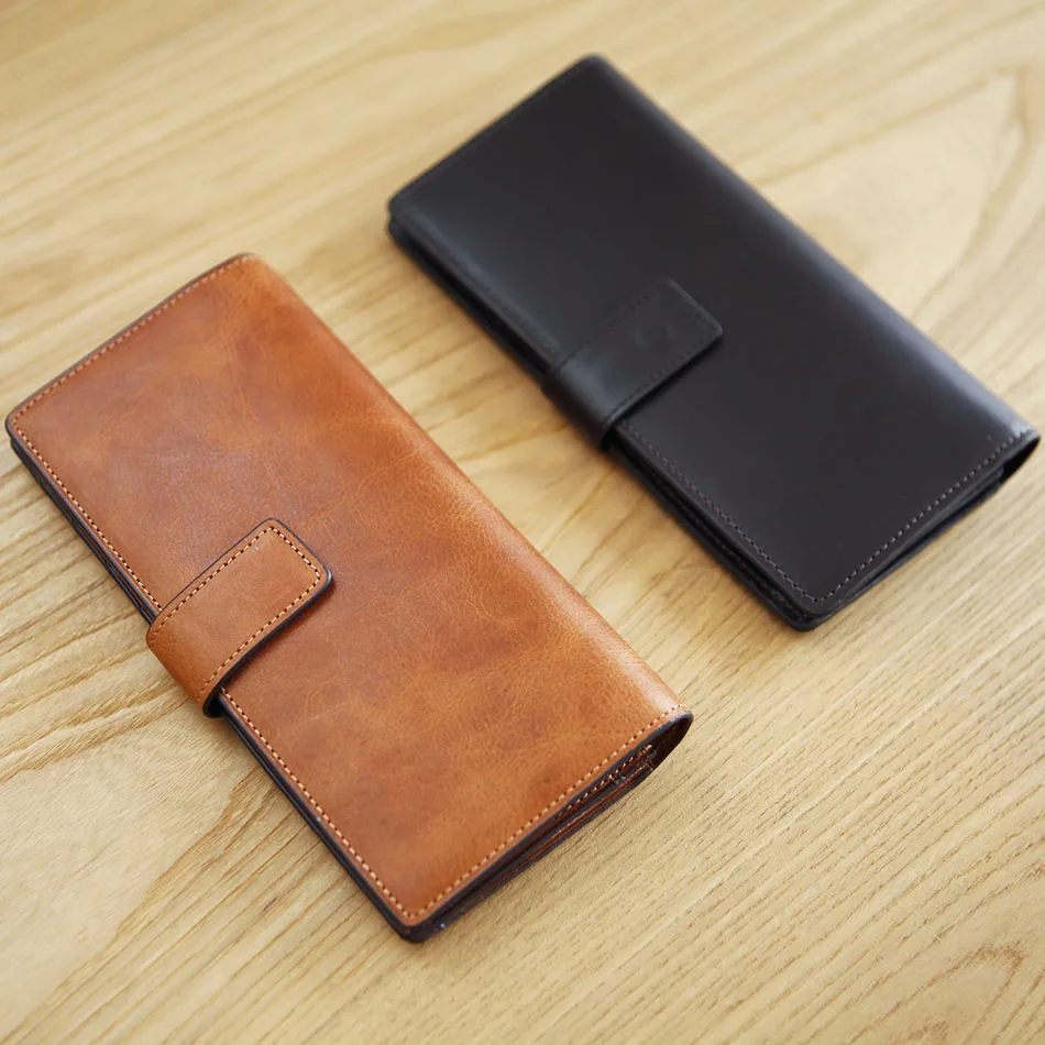 LANSPACE оригинальный тип высококачественного мужского длинного кожаного кошелька