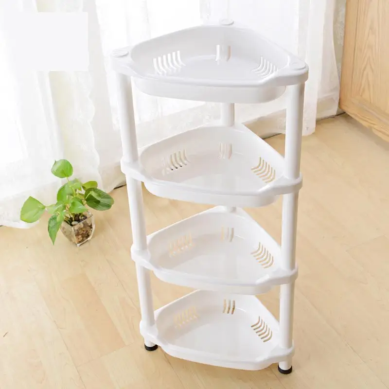 PP крепкие полки для хранения ванной комнаты Съемный Многоцелевой 4 уровня