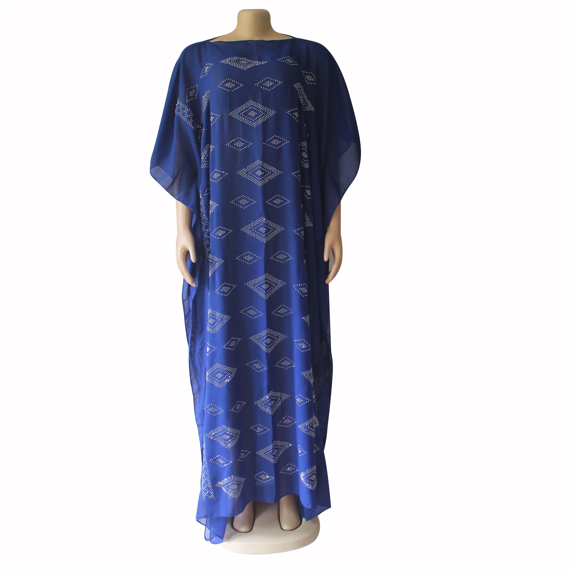 Tilapia abaya летнее платье с вырезом лодочкой и большим синим разрезом vestidos