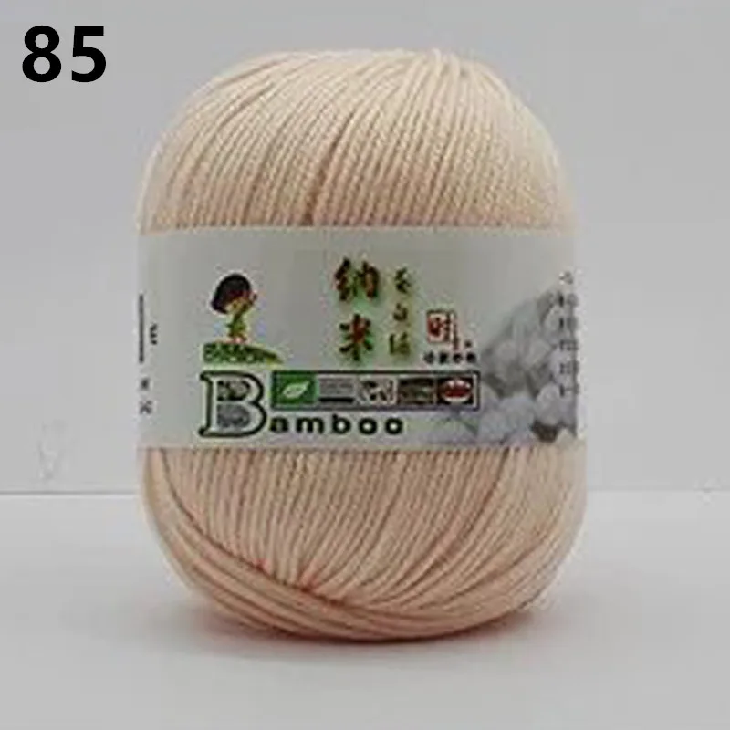 6ply акриловый Yarnsilk белок хлопок мягкое качество детский двор для ручного вязавязаный крючком ручной вязки DIY пряжа 50 г - Цвет: 85