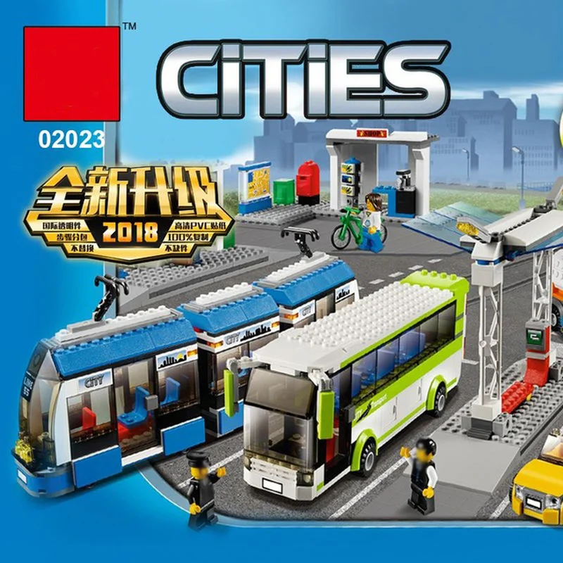 Новый город Serices остановки общественного транспорта набор Совместимость Legoings City