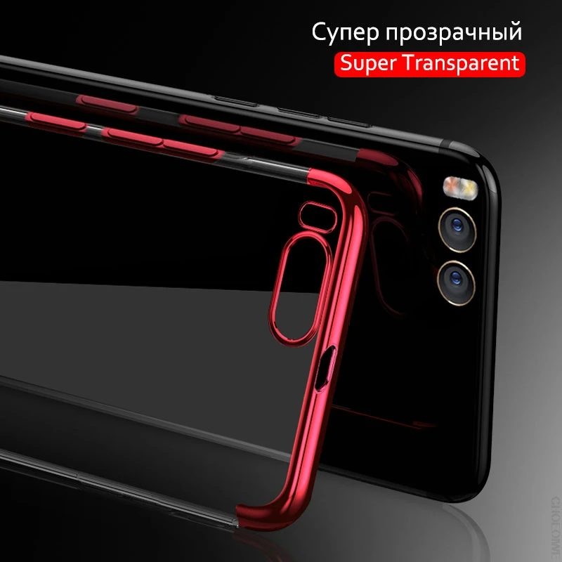 CHOEOIWE Чехлы для Xiaomi Mi 6X 6 Покрытие мягкий чехол Mi6 Mi6X силиконовый прозрачный