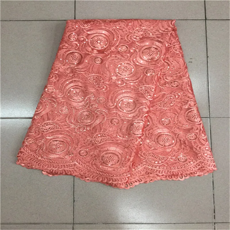 Бесплатная Доставка! Черная кружевная ткань африканский тюль Сетчатое кружево с