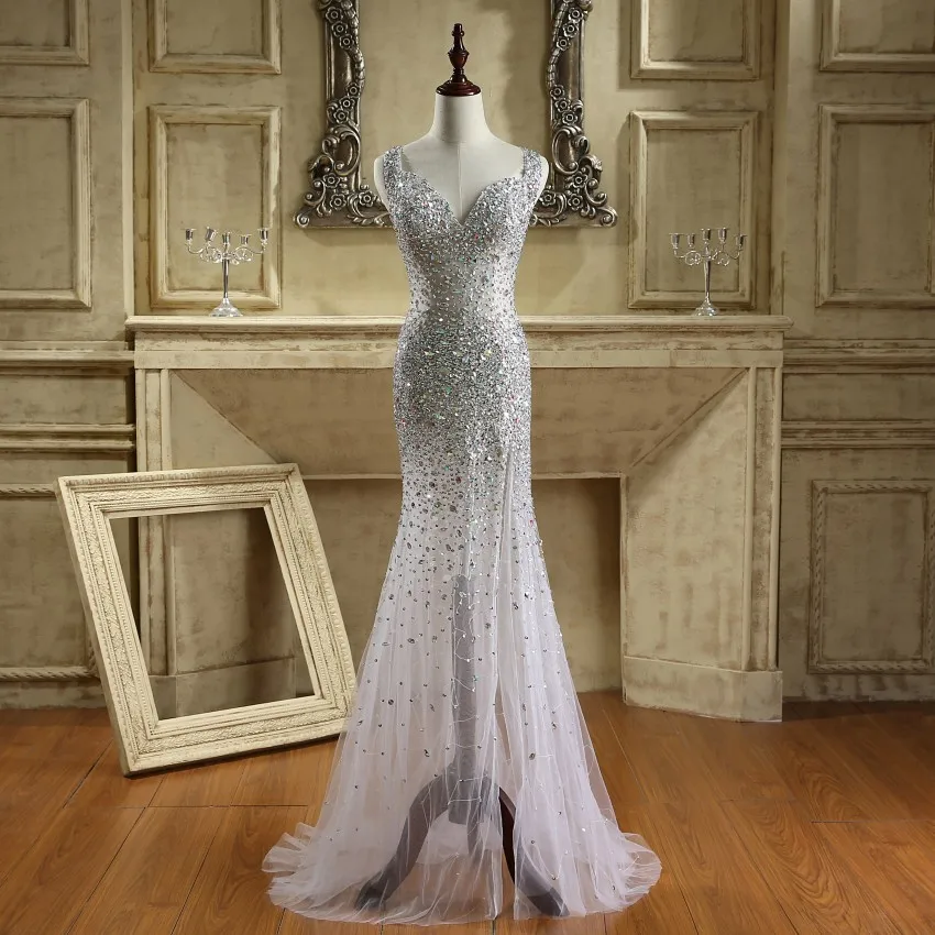 Сексуальные платья-русалки для выпускного вечера официальное Тюлевое платье с
