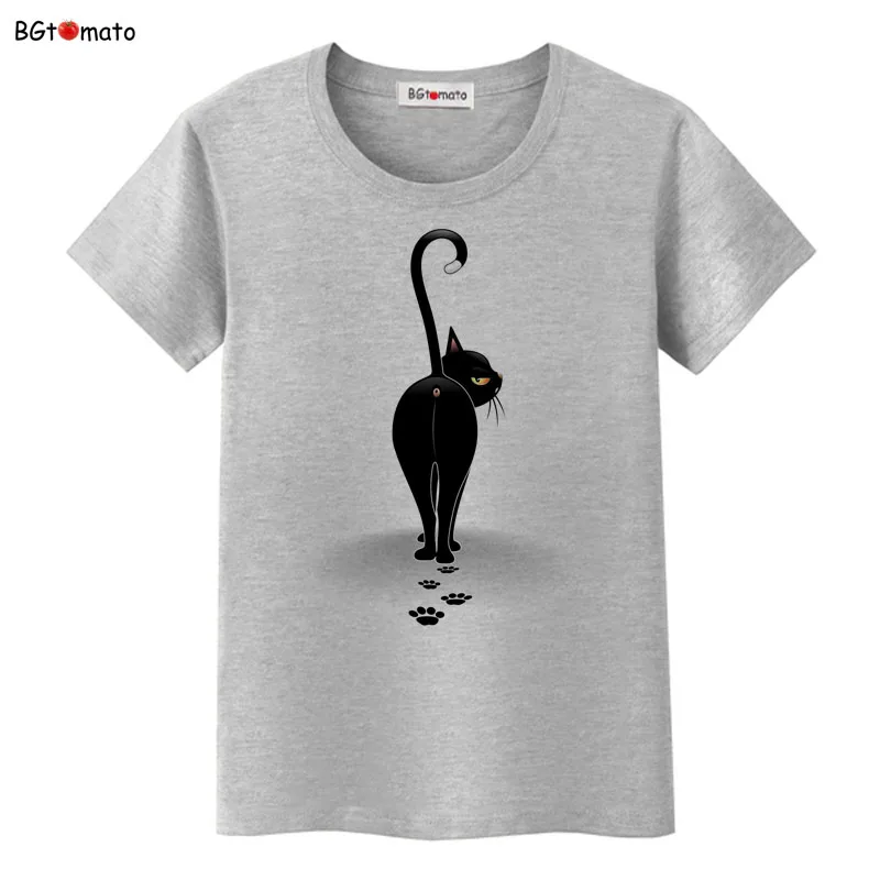 Летние топы BGtomato забавная женская футболка с 3D принтом кота женские футболки