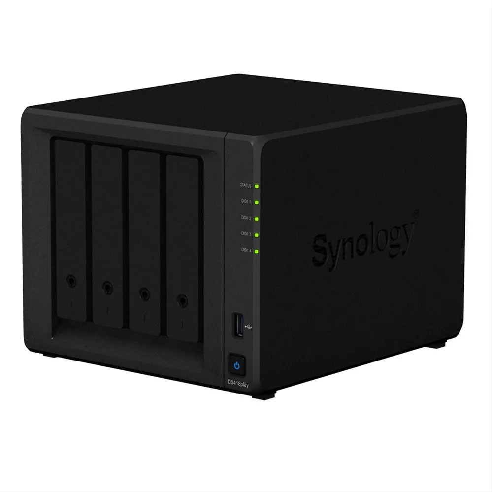 Synology DiskStation DS418play сервер хранения Nas дисковая станция 4 отсека 2 Гб DDR3L идеальный 4-bay