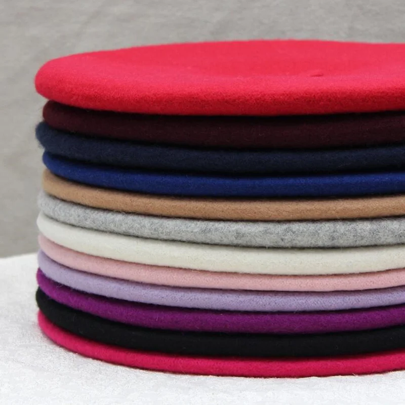 Высокое качество 100% чистая шерсть Для женщин Элегантный берет зимние теплые