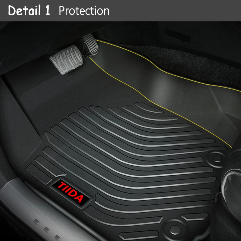 Новые TPE пользовательские автомобильные коврики для Nissan Tiida C13 C11 C12 2011- колодки для ног автомобильный коврик аксессуары для укладки