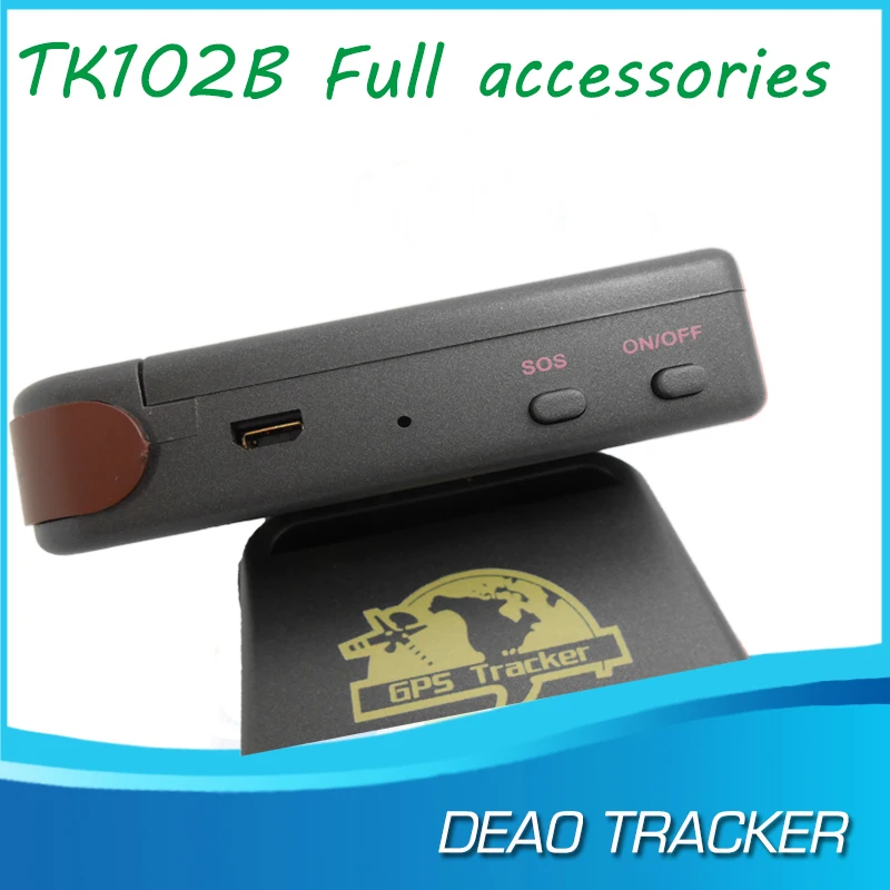 

GPS Tracker TK102+1pcs Battery+ 1pcs Car Charger+1pcs USB cable tk102b simple bubble envelop pack