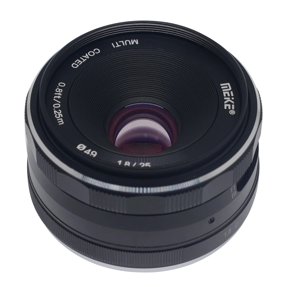 Meike 25 мм F1.8 широкоугольный объектив с большой апертурой ручная фокусировка объектив для fuji фильм fuji X-mount беззеркальных камер с APS-C