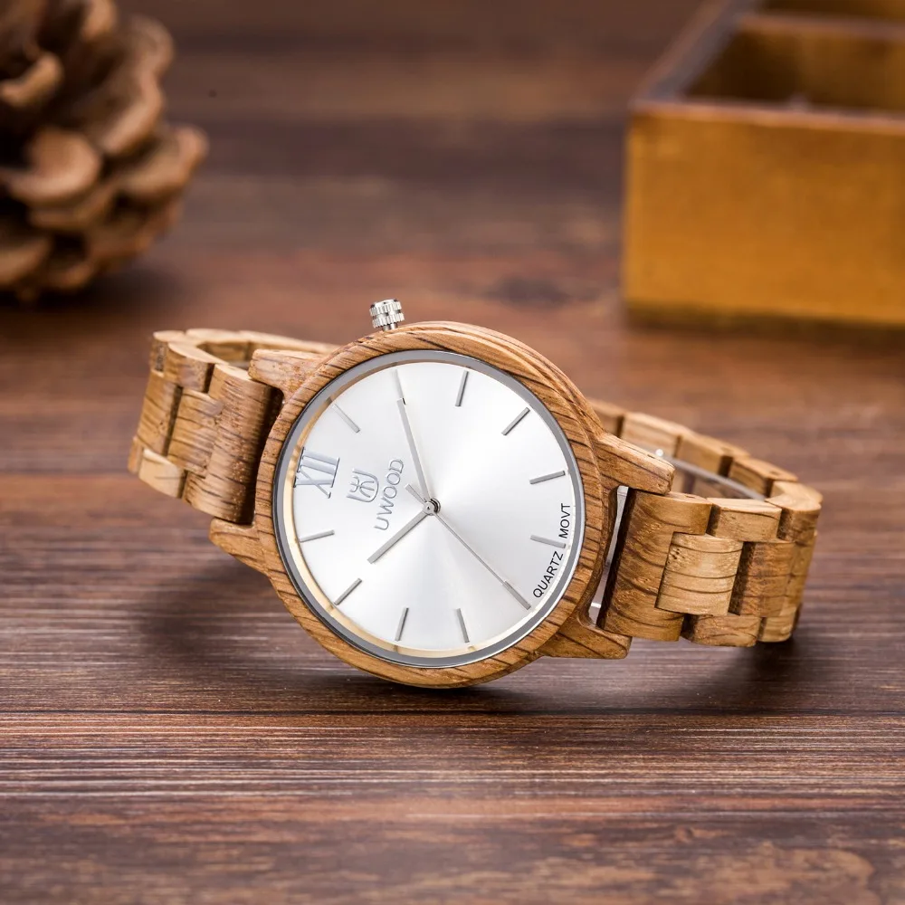 Часы UWOOD мужские деловые Роскошные деревянные 2018 | Наручные часы
