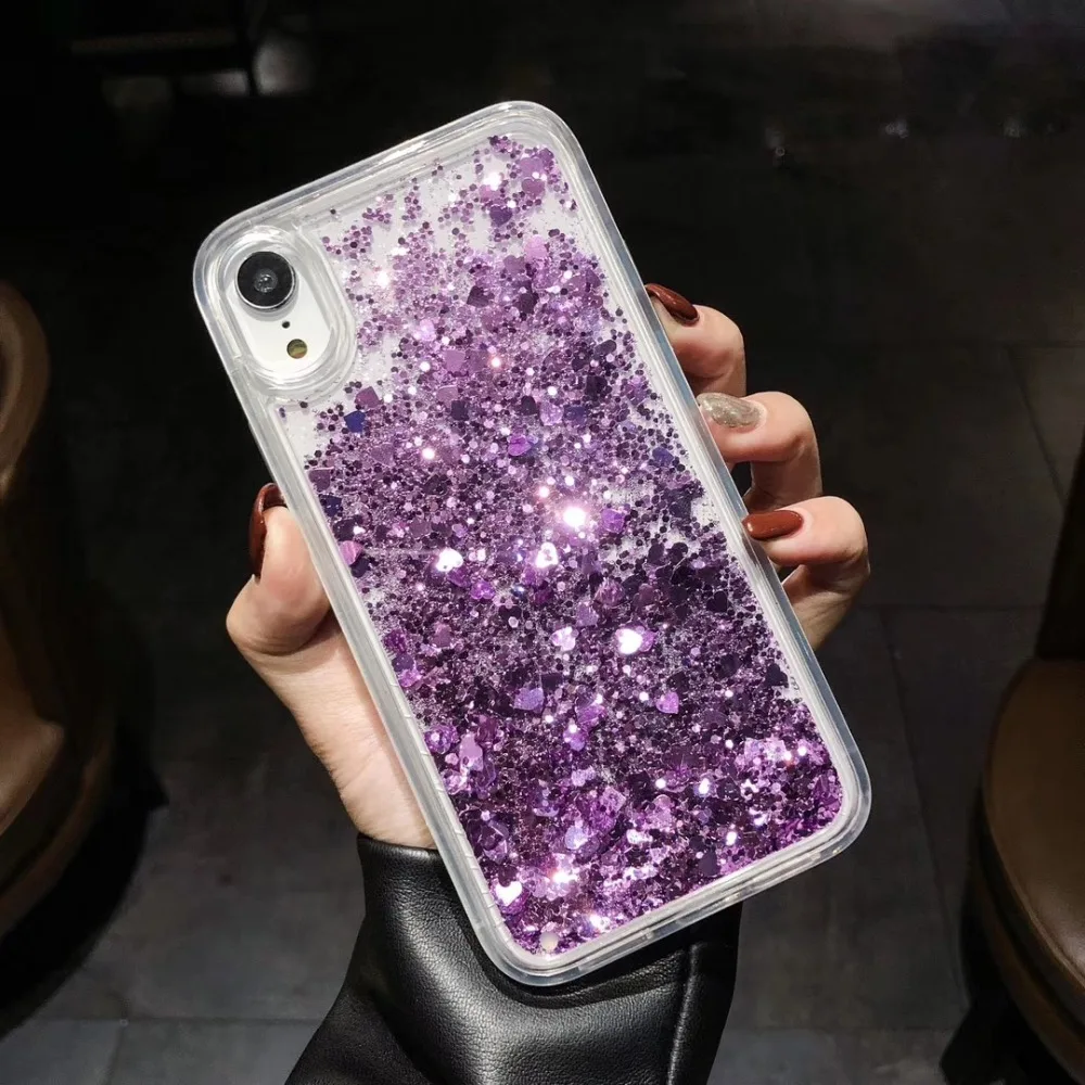 Liquid Sand Glitter Phone Case For iphone 6 7 8 9 X XR XS Fashion Quicksand Cover 6plus 7plus 8plus XSMax Beautiful Lovely cases | Мобильные