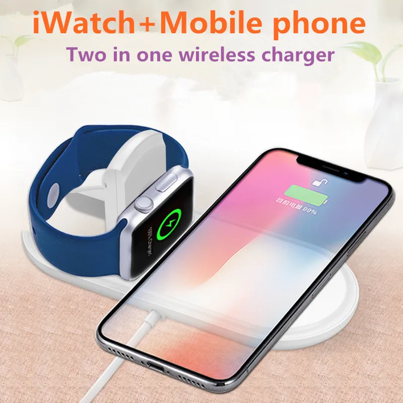 Qi Wireless Fast Charger for Apple Watch 12 3 iPhone X 8 Plus Samsung Charging USB Pad Dock Phone Adapter | Мобильные телефоны и