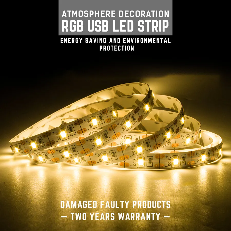 Светодиодные ленты USB SMD 2835 DC 5 в 0 м 1 2 3 гибкая светодиодная лента RGB светильник DIY