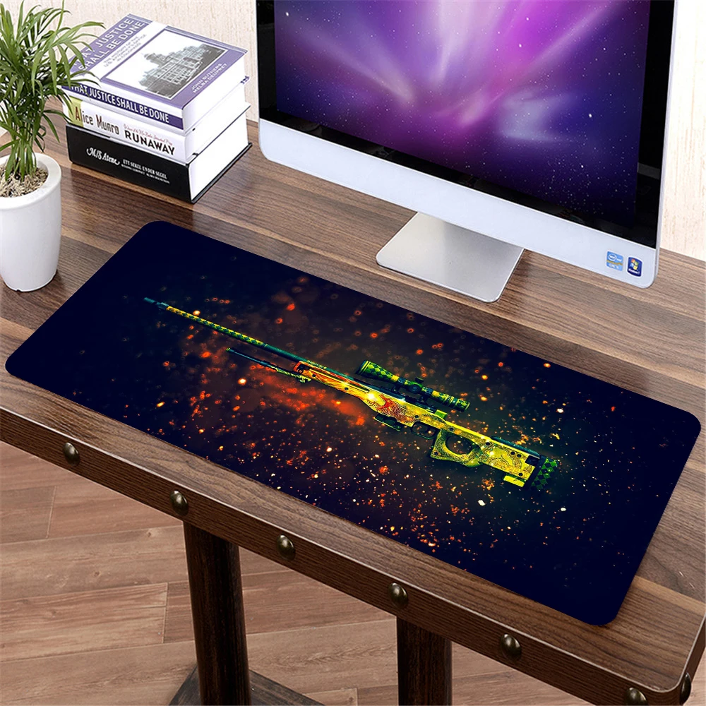 Игровой коврик для мыши CS GO, 70*30 см, большой коврик для мыши, игровой коврик, Лучший Коврик для мыши, пистолет AWP Dragon lore AK47 M4A1 для Rainbow Six