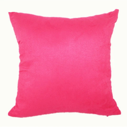 Hotpink Мода Подушка Чехол на заказ замшевый полоса Цвет Подушка на стул крышка для Гостиная диван домашний декор 40/45/50/55/60/65 - Цвет: Hotpink