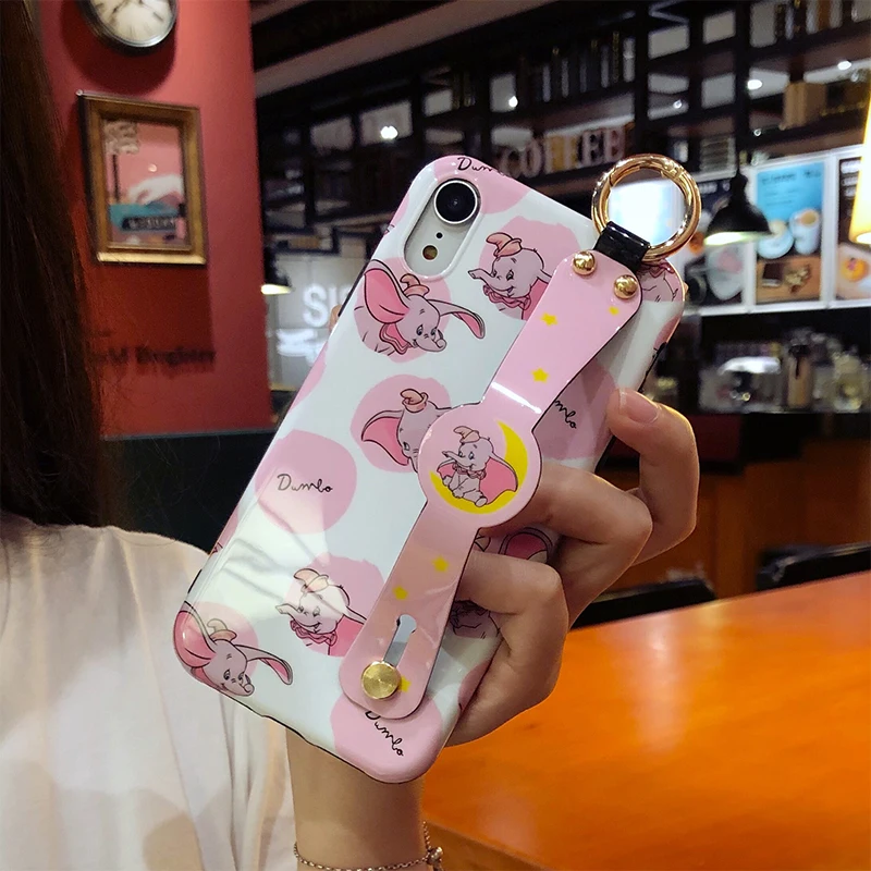 Милый чехол Dumbo для iPhone XS Max XR X роскошный с мультипликационным рисунком телефона