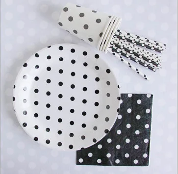 Золотые бумажные тарелки в горошек 12 шт./лот вечерние одноразовые для украшения