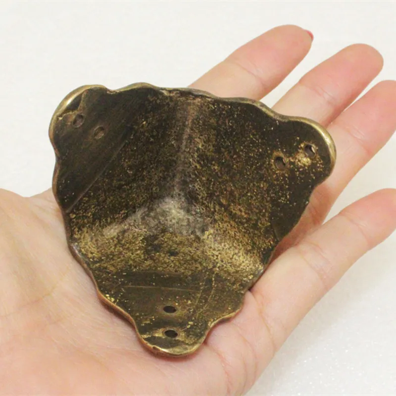 Латунь угловой Чемодан Чехол Коробка Угловые скобы декоративные уголки для