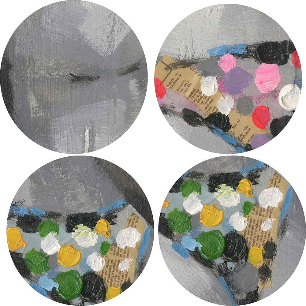 

MUTU Abstract Three Grey Hips Oil Canvas Painting Poster Print Big Wall Art Picture For Living Room No Frame Modern Home Decor