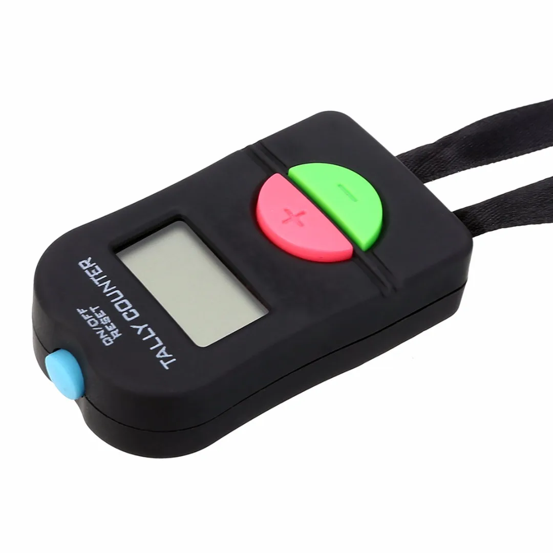 1 шт. 0-9999 цифровой счетчик Tally Черный ABS Tally счетчик электронный ручной кликер безопасности бег Для Гольфа Тренажерный Зал