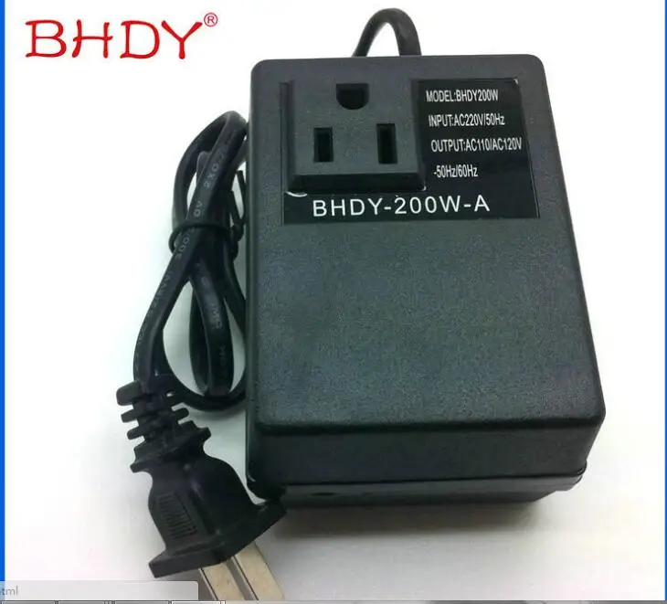 Бесплатная Доставка 200 Вт AC 220 В до 110 Шаг Вниз Трансформатор Напряжения