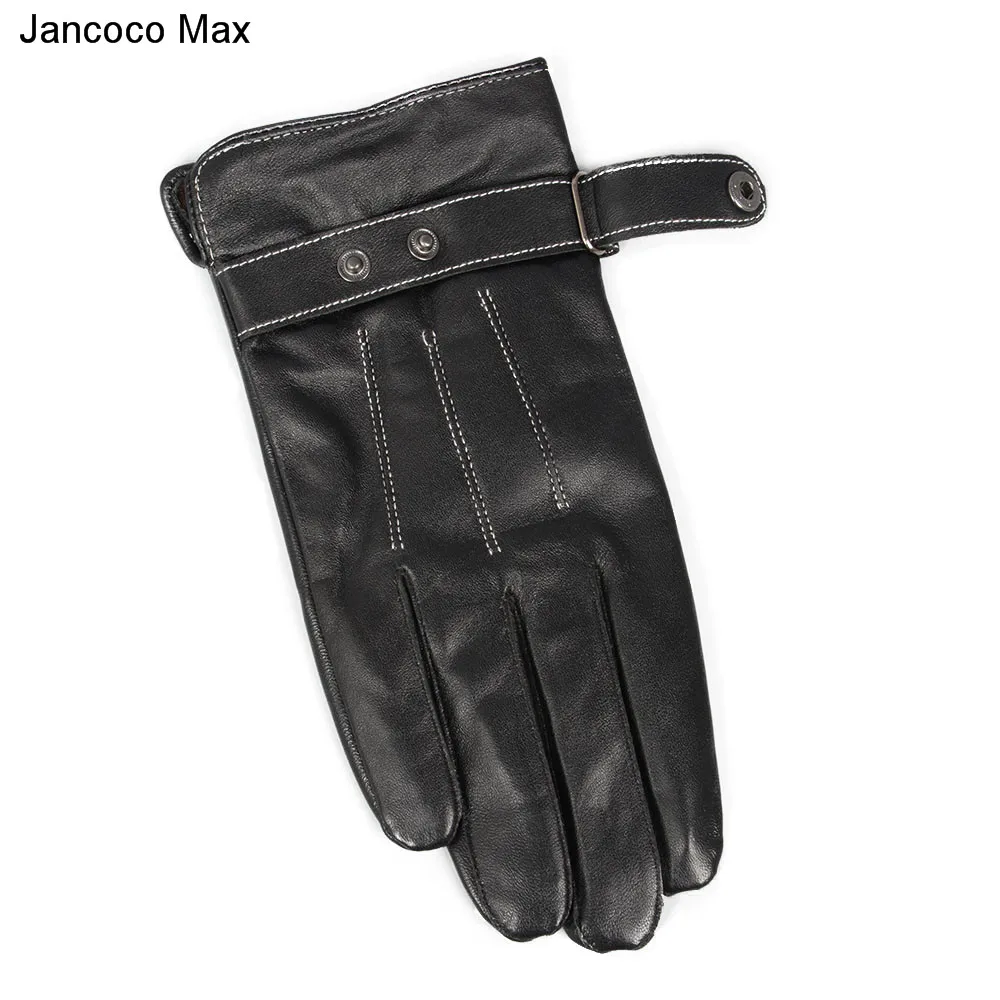 Jancoco Max мужские сенсорный экран Весна Зима теплые перчатки Натуральная Овчина кожа Новое поступление S2023