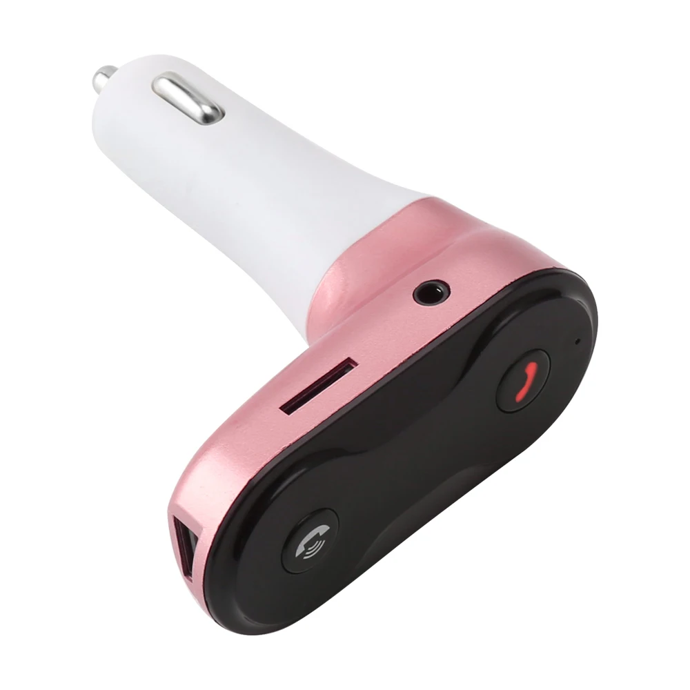 4-в-1 Hands Free Беспроводной Bluetooth FM передатчик G7+ AUX модулятор Автомобильный комплект MP3 плеер SD USB ЖК-дисплей автомобильные аксессуары
