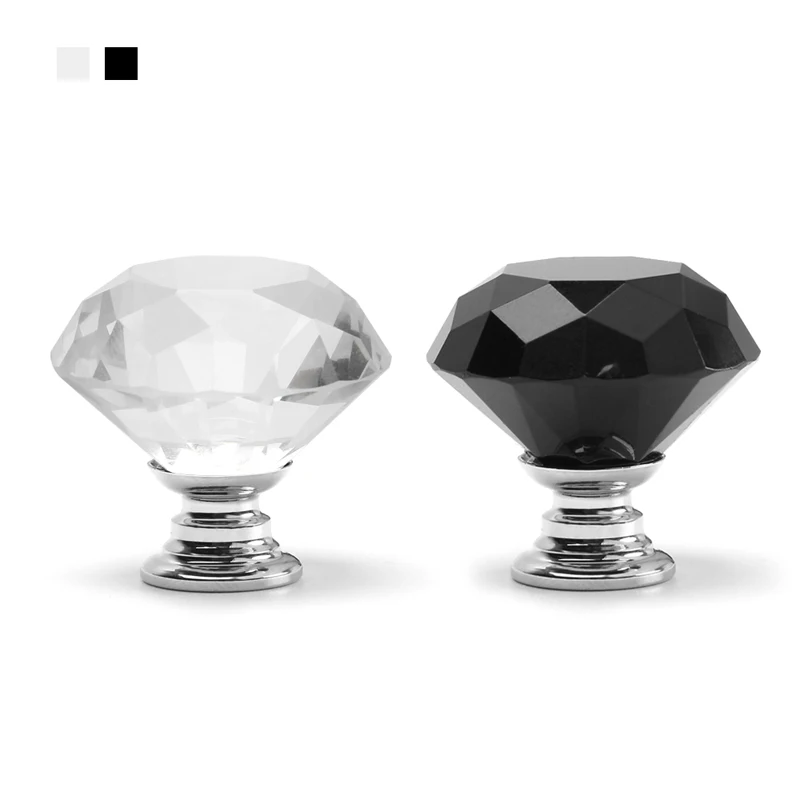 30 мм прозрачный дверную ручку современный комода wardrob diamond Стекло дверная ручка с