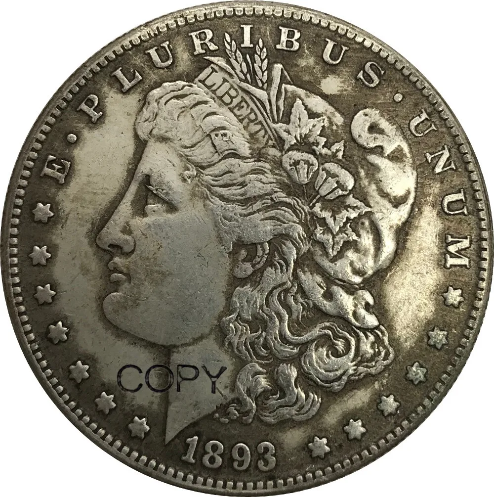 Untied States 1893 s 90% silver  1 One Dollar Morgan Dollars Replica Copy Coins