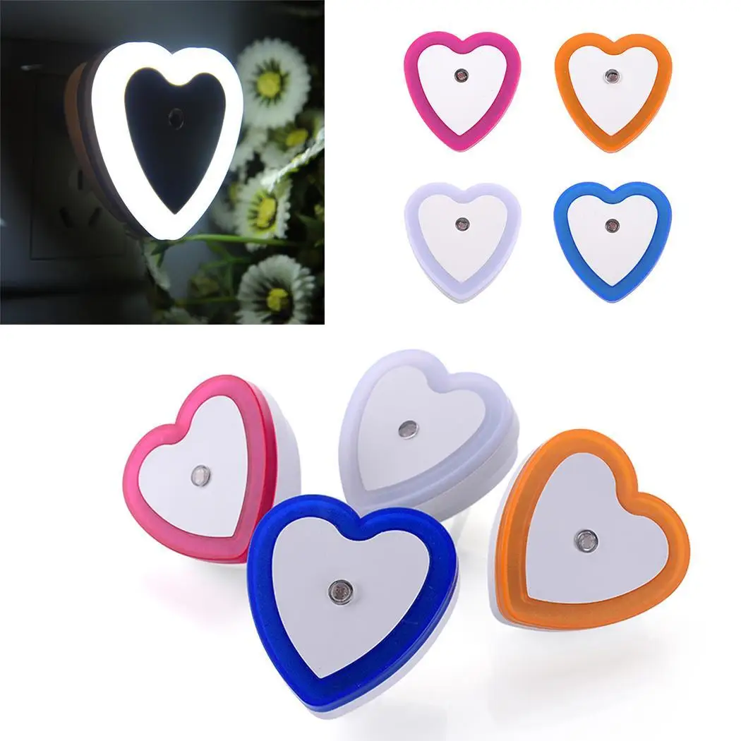 Мини Милая форма сердца светодиодный ночник прикроватная лампа настольная