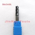 1 шт. 6 мм D6 * 15 * D6 * 50 HRC60 4 Флейты Твердосплавные Концевые Фрезы с ЧПУ Фрезерные фрезы Инструменты Нож fresa