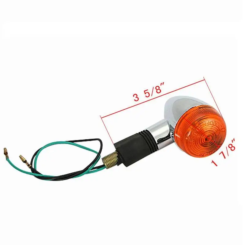 2x 12V Universal Motorcycle Turn Signal Light Amber Indicator Lamp Bullet Flash Bike Blinkers For Harley Davidson |