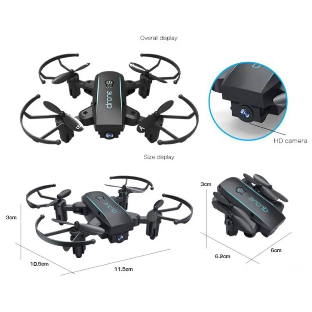 2 4G RC Дрон Профессиональный складной мини-Дрон с HD 2mp 720P камерой FPV Wifi микро