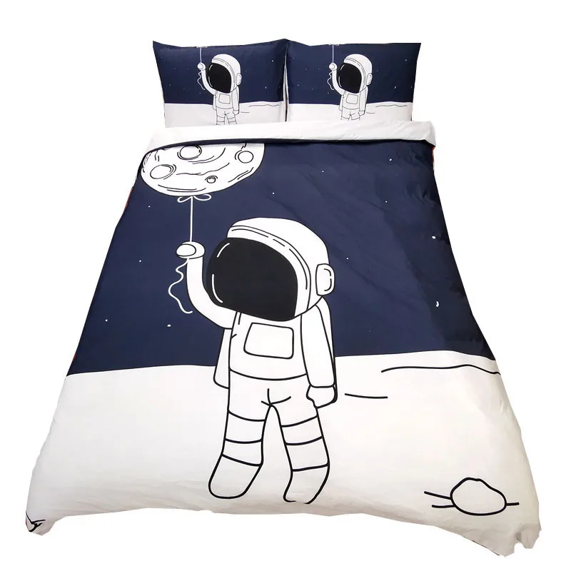 

3D HD digital printing space trapeze bedding set queen king size printed duvet cover pillowcase bedclothes 3pcs home textiles#/j