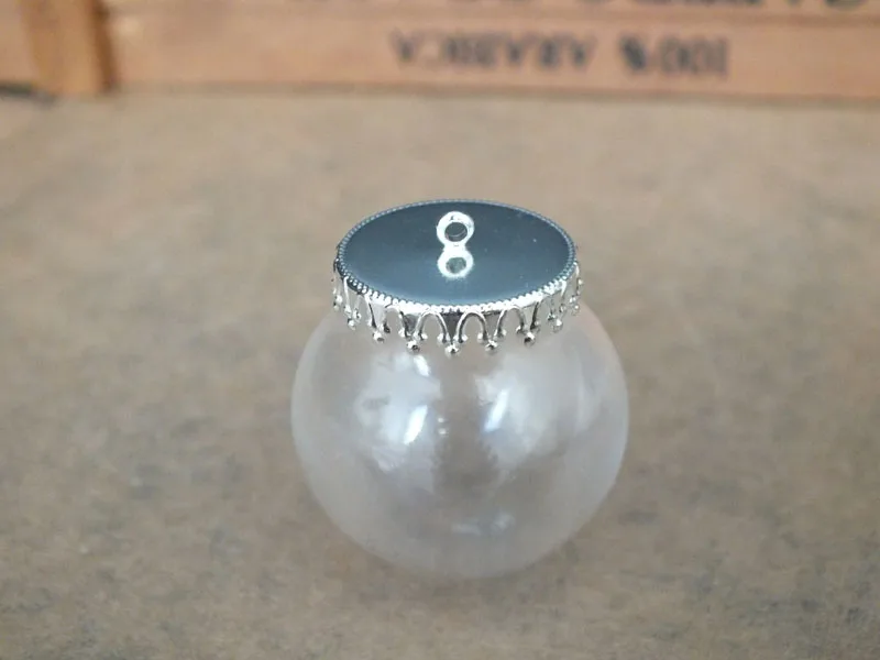 Бесплатная Доставка! Стеклянный кулон в виде шара ручной работы с крышкой короны