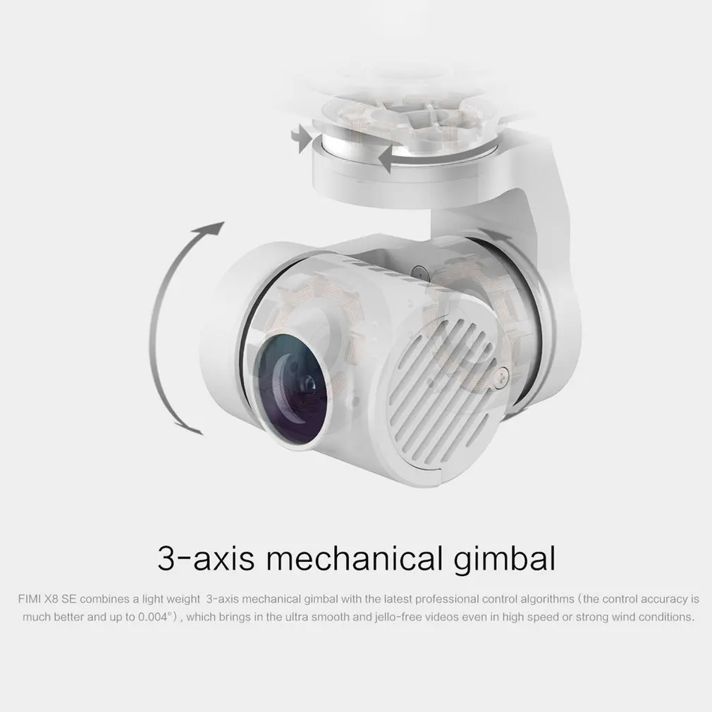 FIMI X8 SE 5 км FPV дрона с дистанционным управлением 3 осевому гидростабилизатору 4K