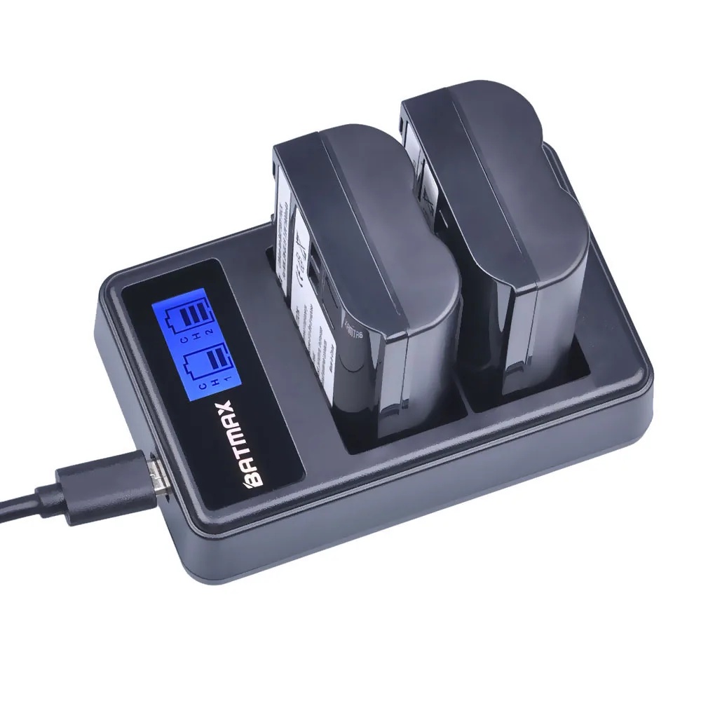 2 шт. EN-EL15 RU EL15 ENEL15 EL15A Батарейки+ ЖК-дисплей Dual USB Зарядное устройство для Nikon D600 D610 D600E D800 D800E D810 D7000 D7100 d750 V1
