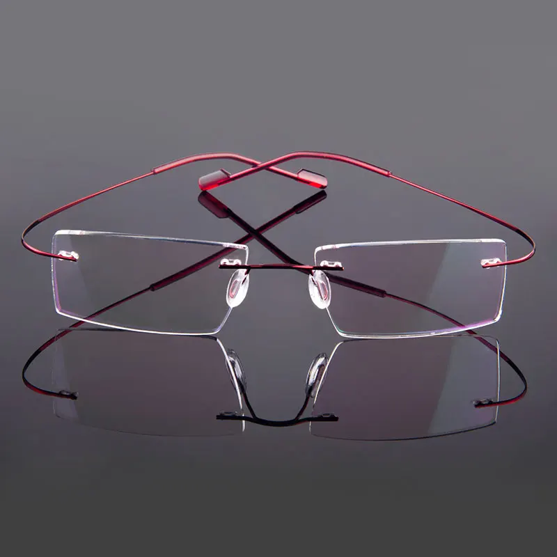 Новое Прибытие 9 цета мода без рака Сплава с памяю верхлкий какас|rimless glasses frames|glasses