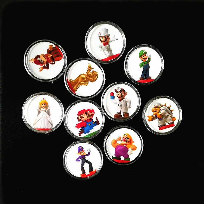 

10Pcs/lot Super Mario Odyssey NFC Game Card Of Amxxbo Ntag215 Collection Coin Prined Sticker Tag For NS Switch Fast Shipping